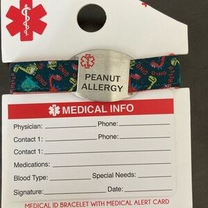 Blue and Red Jewelry Accessory with Medical Alert Features